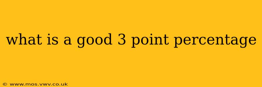 what is a good 3 point percentage