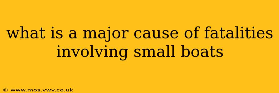 what is a major cause of fatalities involving small boats