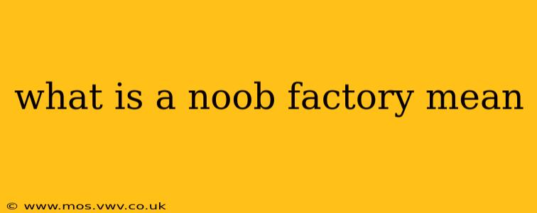 what is a noob factory mean