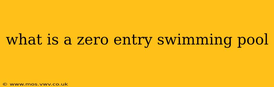 what is a zero entry swimming pool