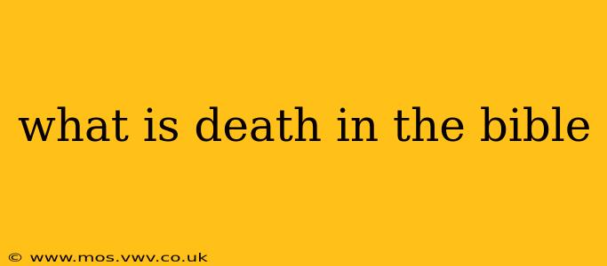 what is death in the bible