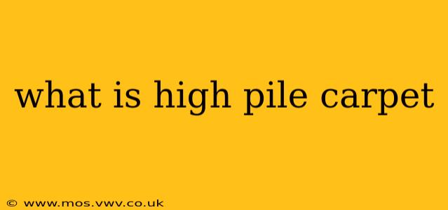 what is high pile carpet