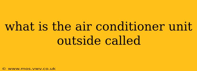what is the air conditioner unit outside called