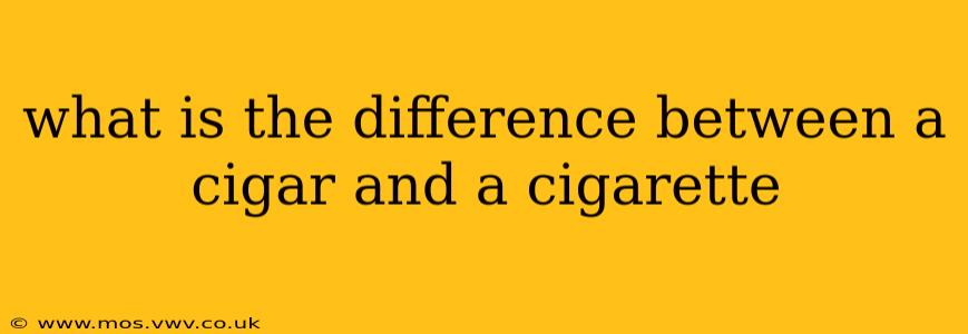 what is the difference between a cigar and a cigarette