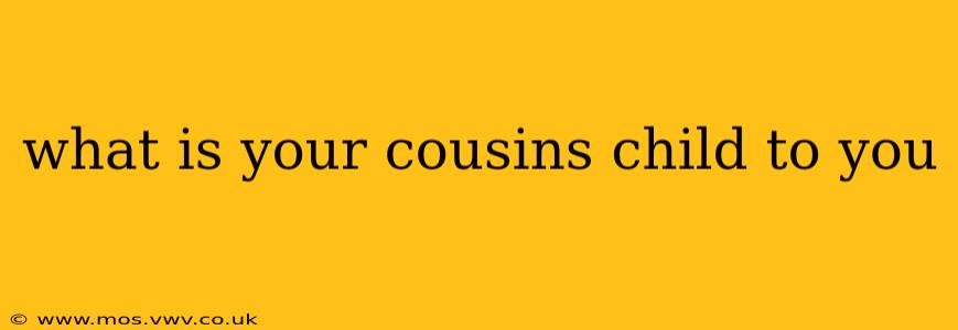 what is your cousins child to you