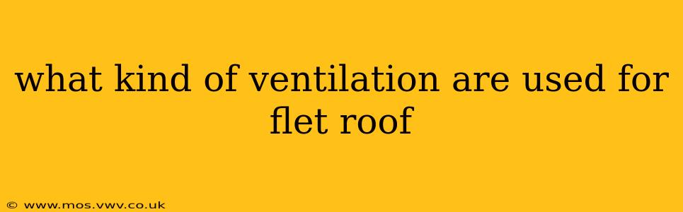 what kind of ventilation are used for flet roof