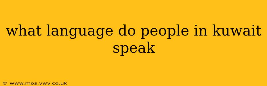 what language do people in kuwait speak