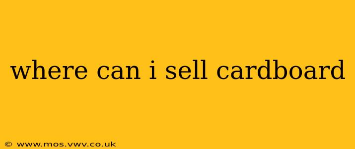 where can i sell cardboard