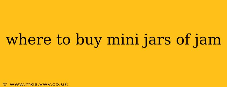 where to buy mini jars of jam