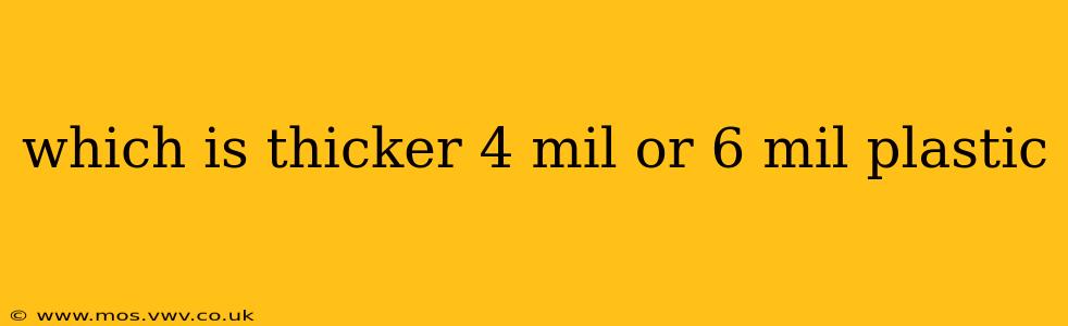 which is thicker 4 mil or 6 mil plastic