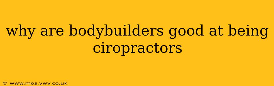 why are bodybuilders good at being ciropractors