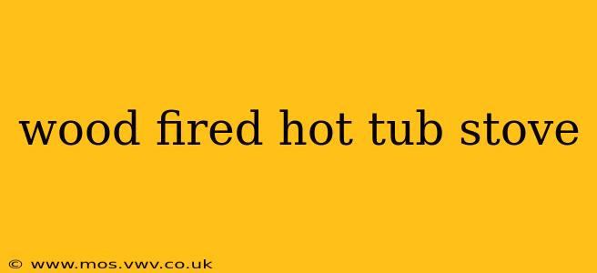 wood fired hot tub stove