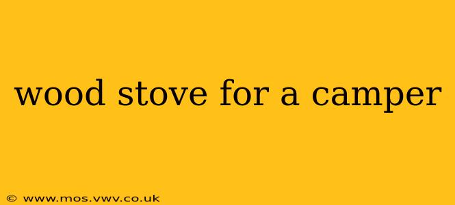 wood stove for a camper