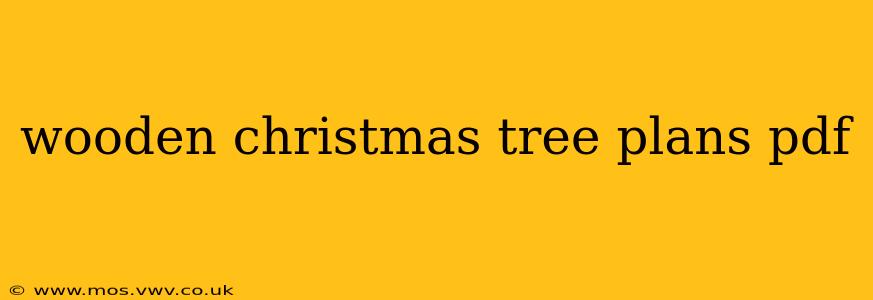 wooden christmas tree plans pdf