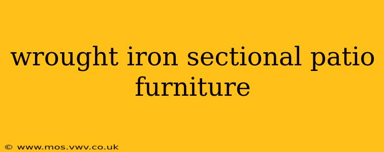 wrought iron sectional patio furniture