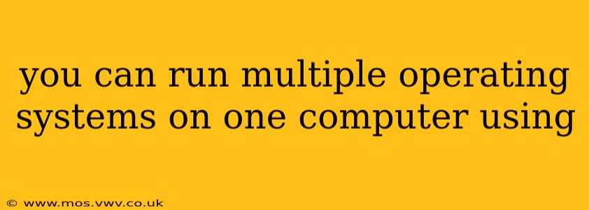 you can run multiple operating systems on one computer using