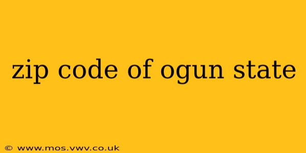 zip code of ogun state